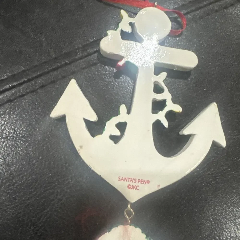 Santa’s Pen Curacao Anchor Christmas Ornament Caribbean Travel Souvenir